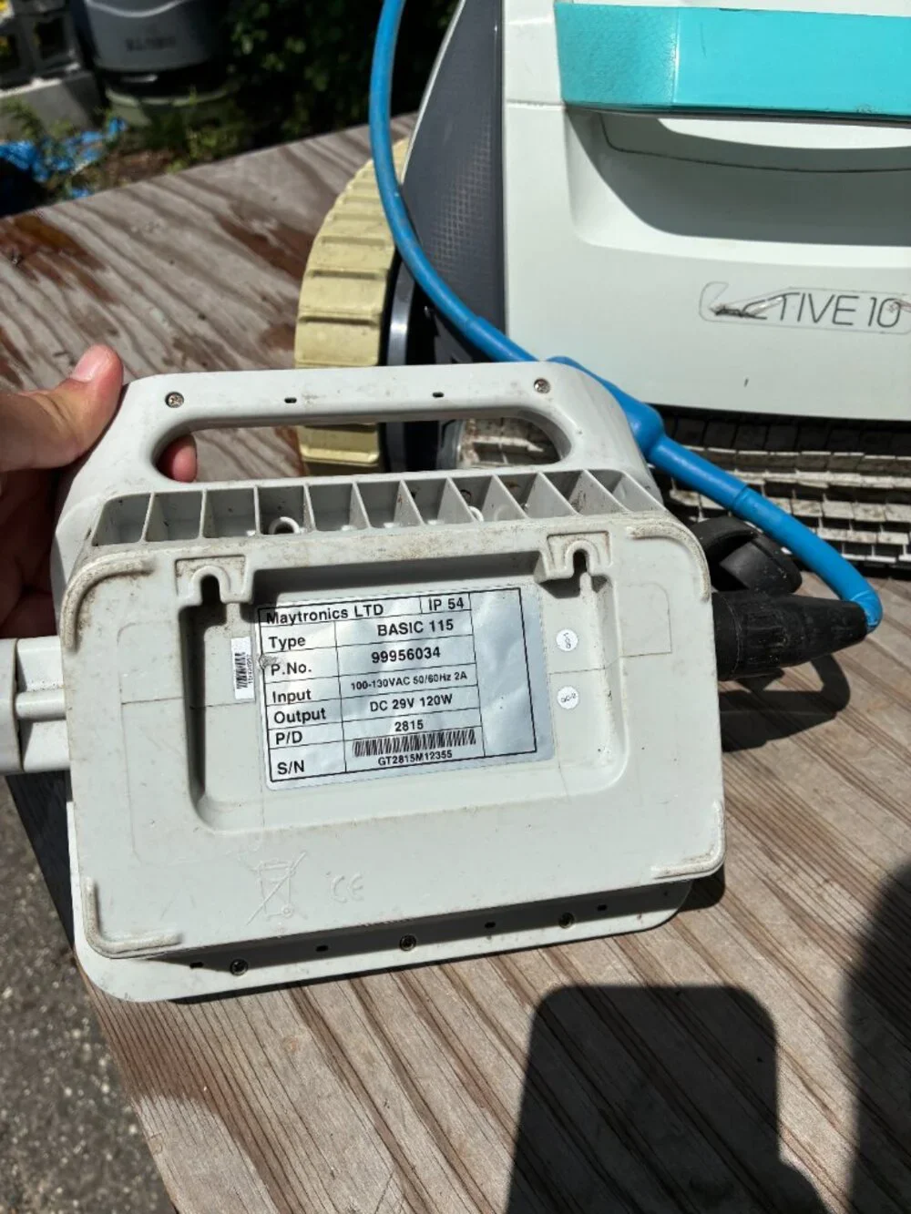 Maytronics Dolphin Active 10 Robotic Ground Pool Cleaner Basic 115 Power Supply